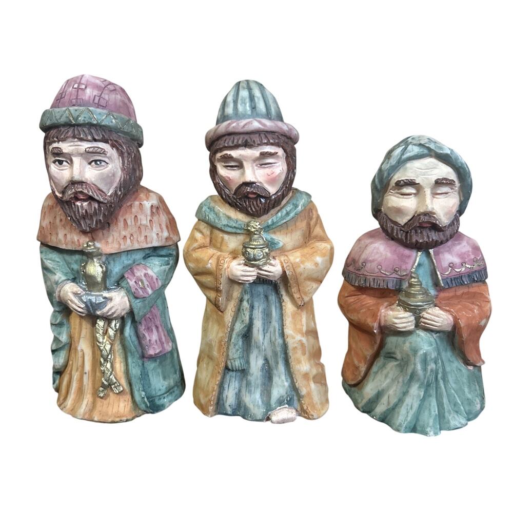 Vintage Wise Men Christmas Nativity Holiday Decor Ornament Centerpiece